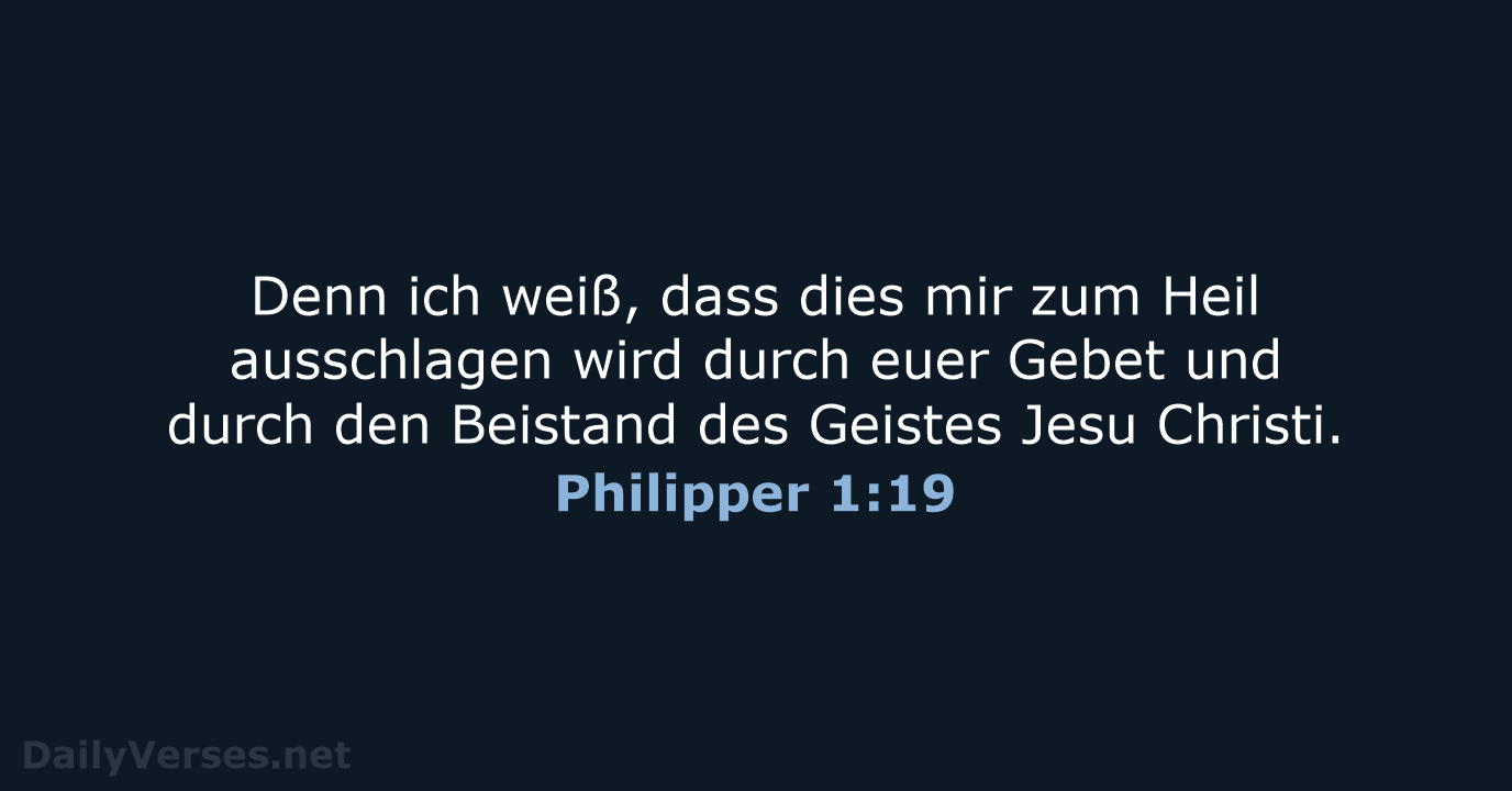 Philipper 1:19 - ELB