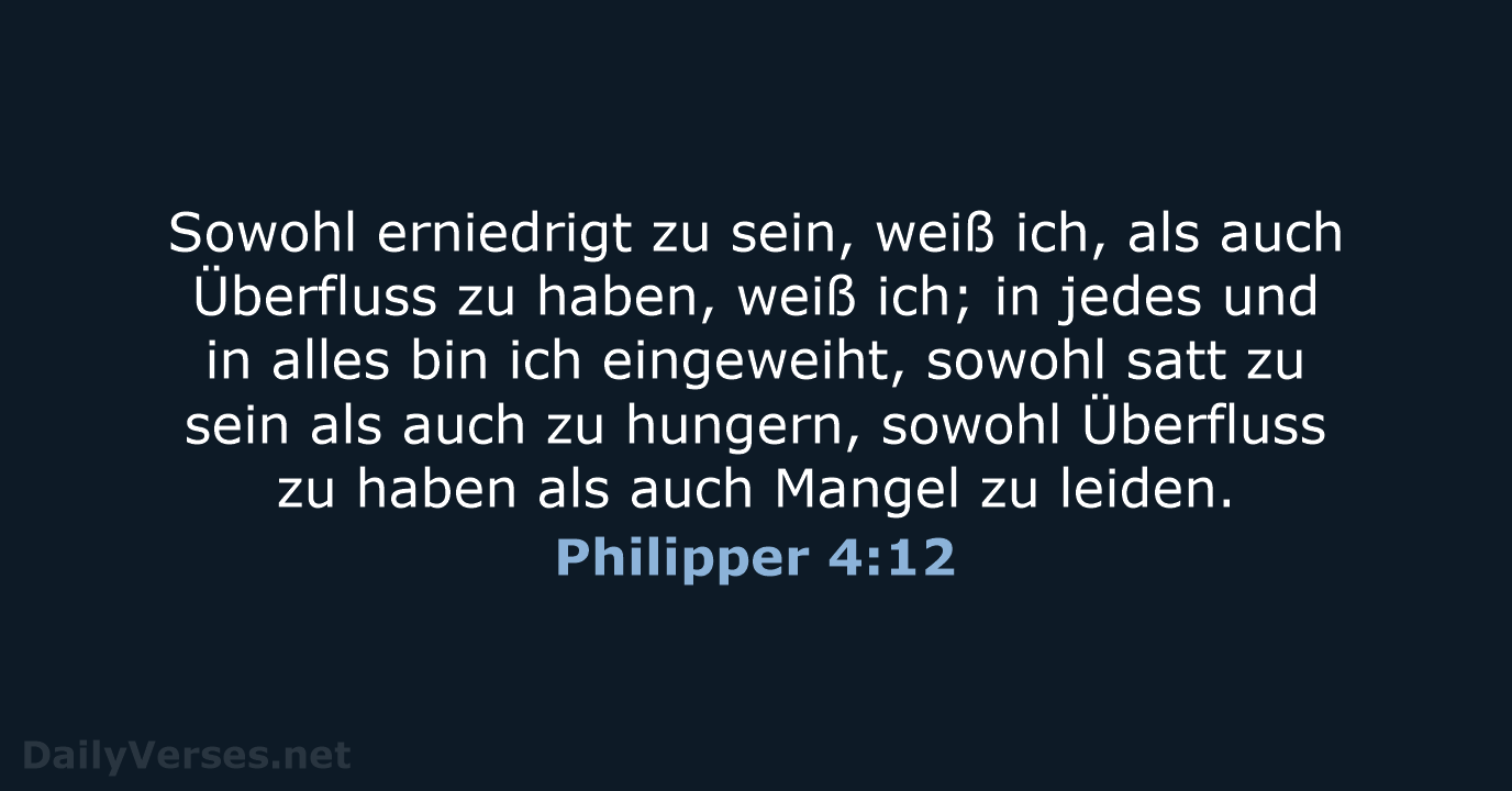 Philipper 4:12 - ELB