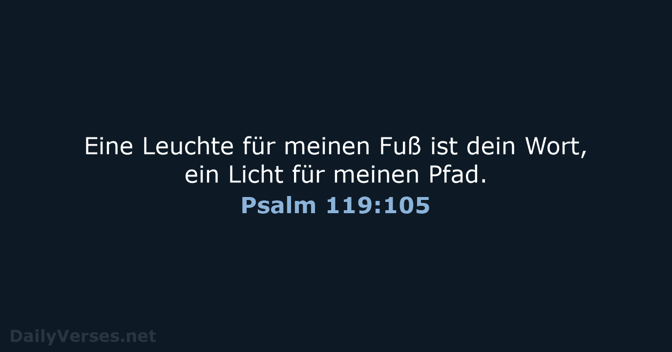 Psalm 119:105 - ELB