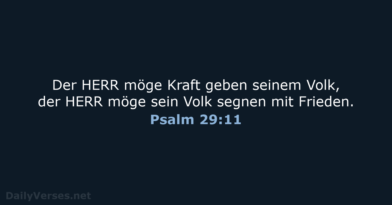 Psalm 29:11 - ELB