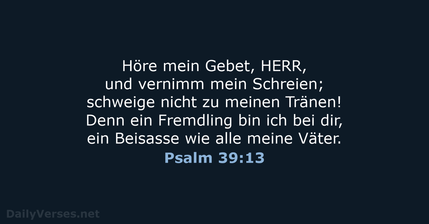 Psalm 39:13 - ELB