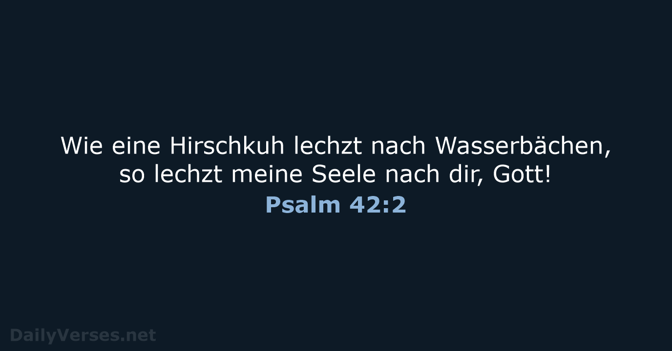 Psalm 42:2 - ELB