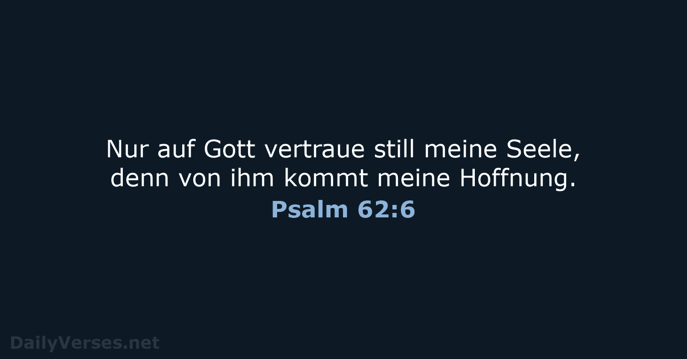 Psalm 62:6 - ELB