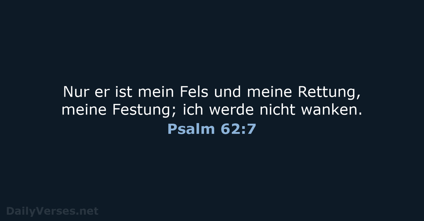 Psalm 62:7 - ELB