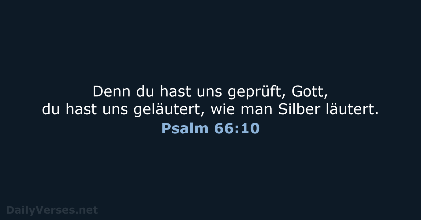 Psalm 66:10 - ELB