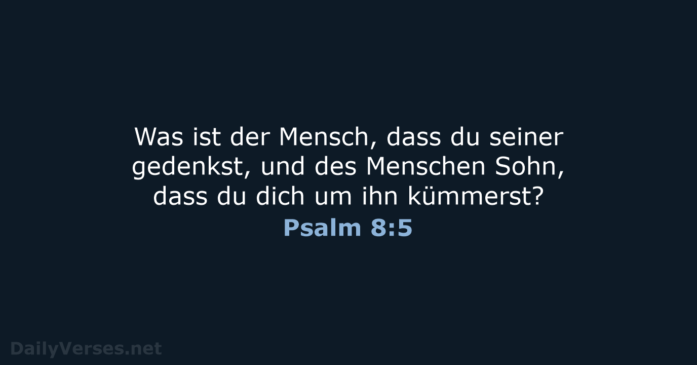 Psalm 8:5 - ELB