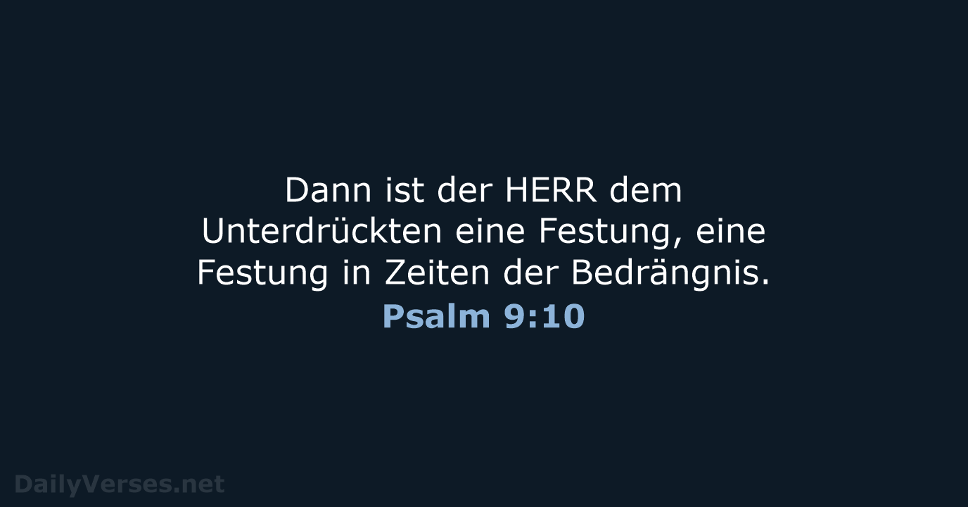 Psalm 9:10 - ELB