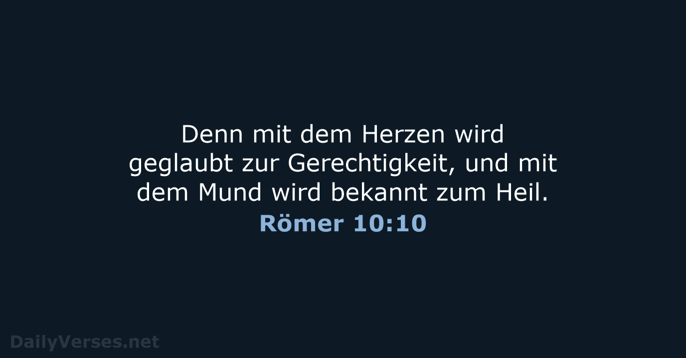Römer 10:10 - ELB