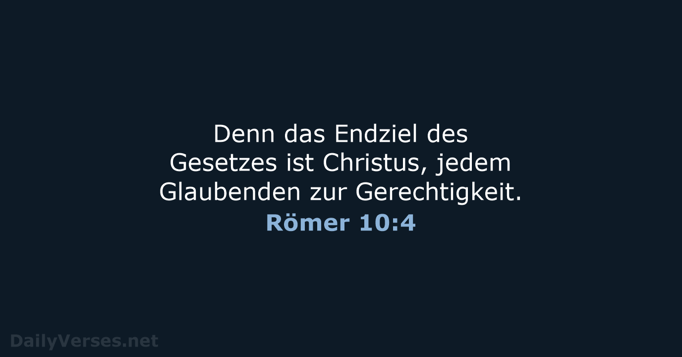 Römer 10:4 - ELB
