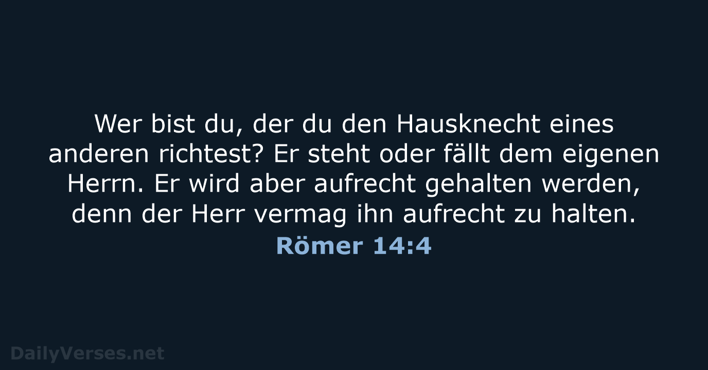 Römer 14:4 - ELB