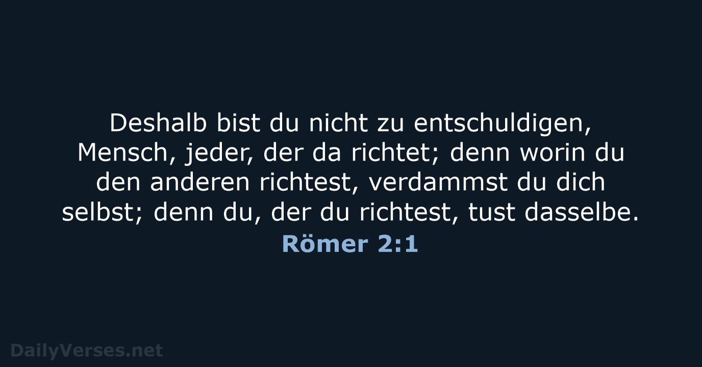 Römer 2:1 - ELB