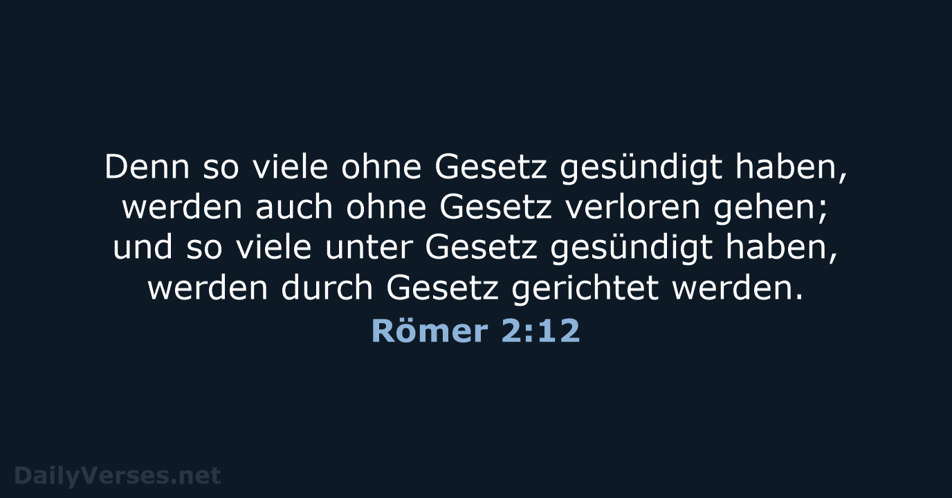 Römer 2:12 - ELB