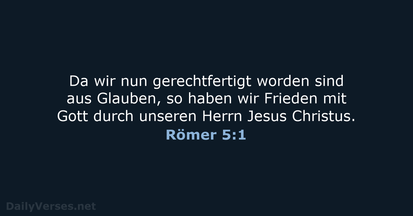 Römer 5:1 - ELB