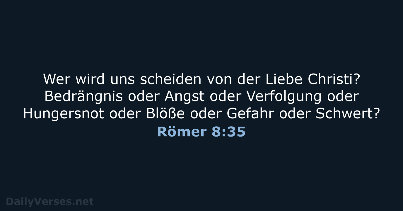 Römer 8:35 - ELB