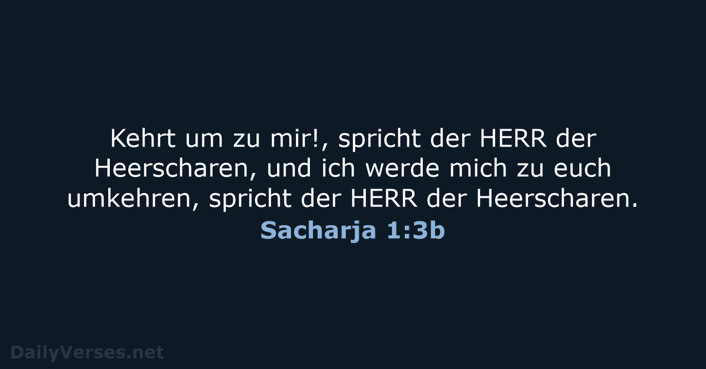 Sacharja 1:3b - ELB