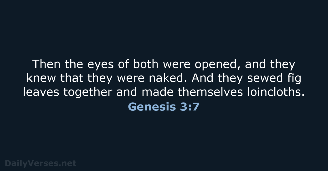 Genesis 3:7 - ESV