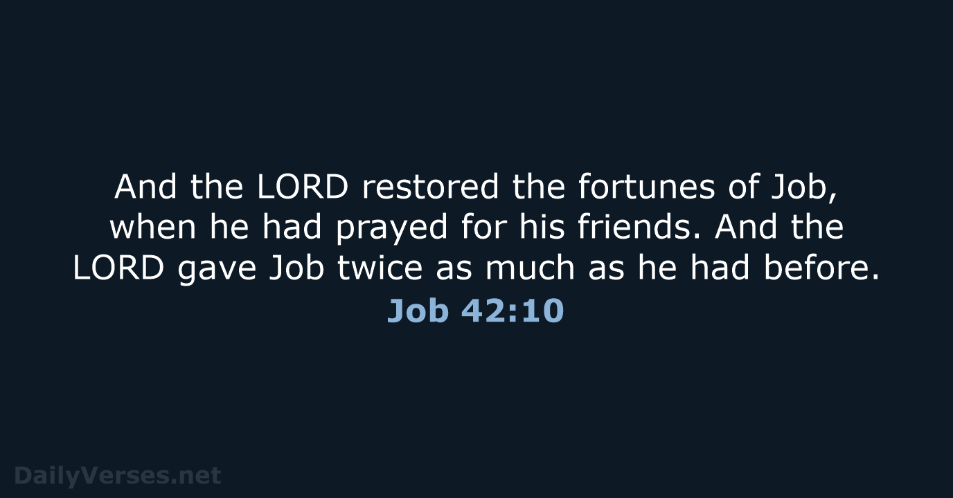 Job 42:10 - ESV