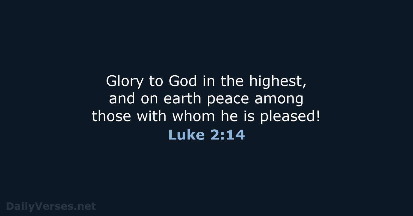 Luke 2:14 - ESV
