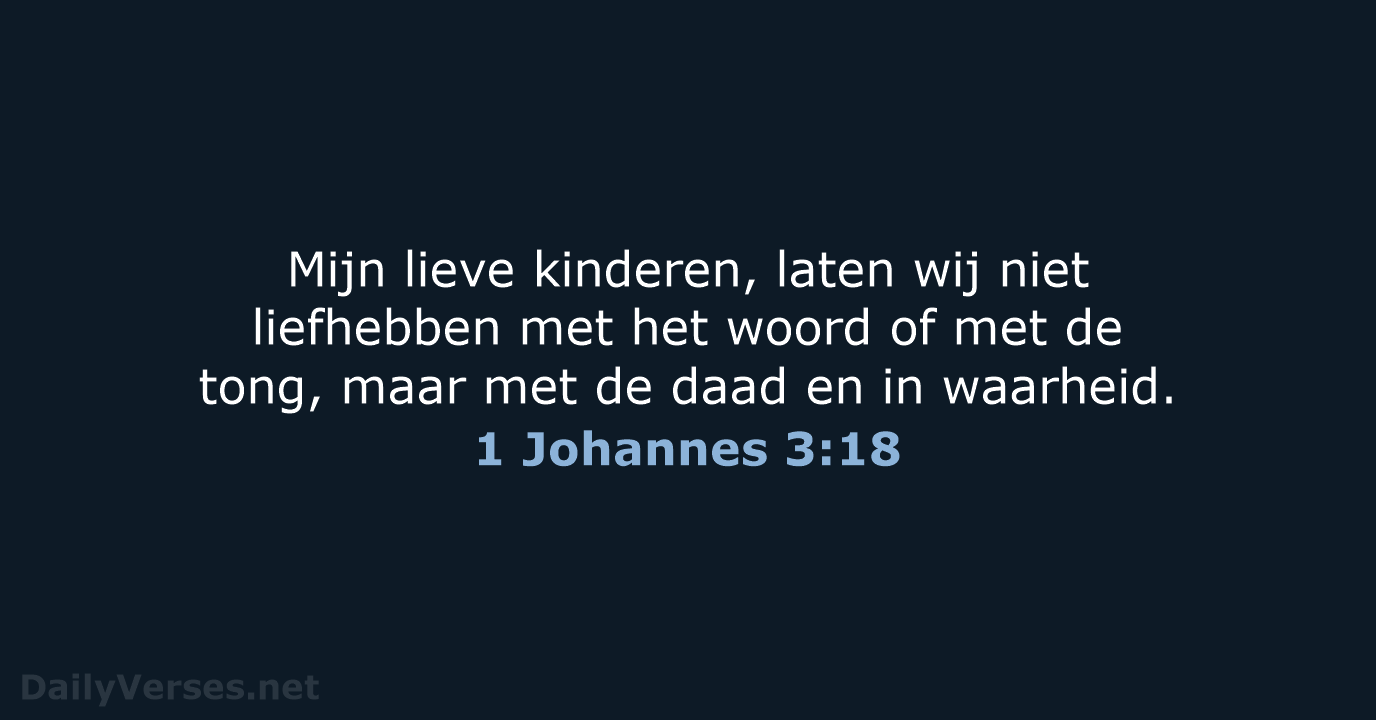 1 Johannes 3:18 - HSV