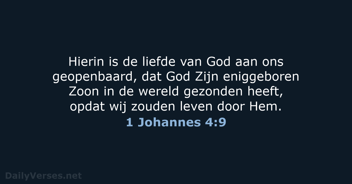 1 Johannes 4:9 - HSV