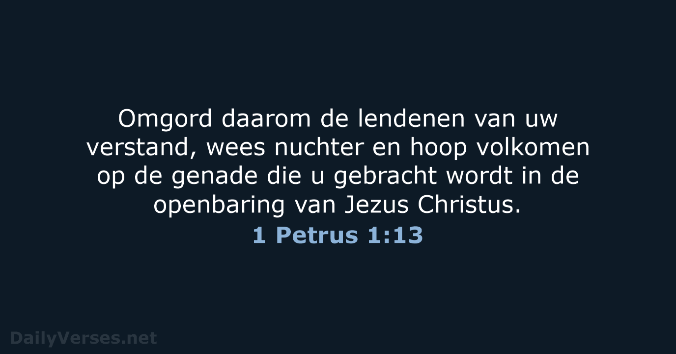 1 Petrus 1:13 - HSV