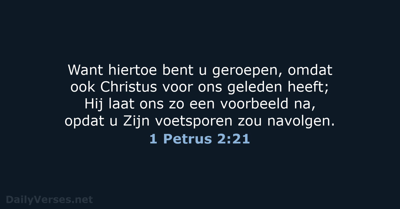 1 Petrus 2:21 - HSV