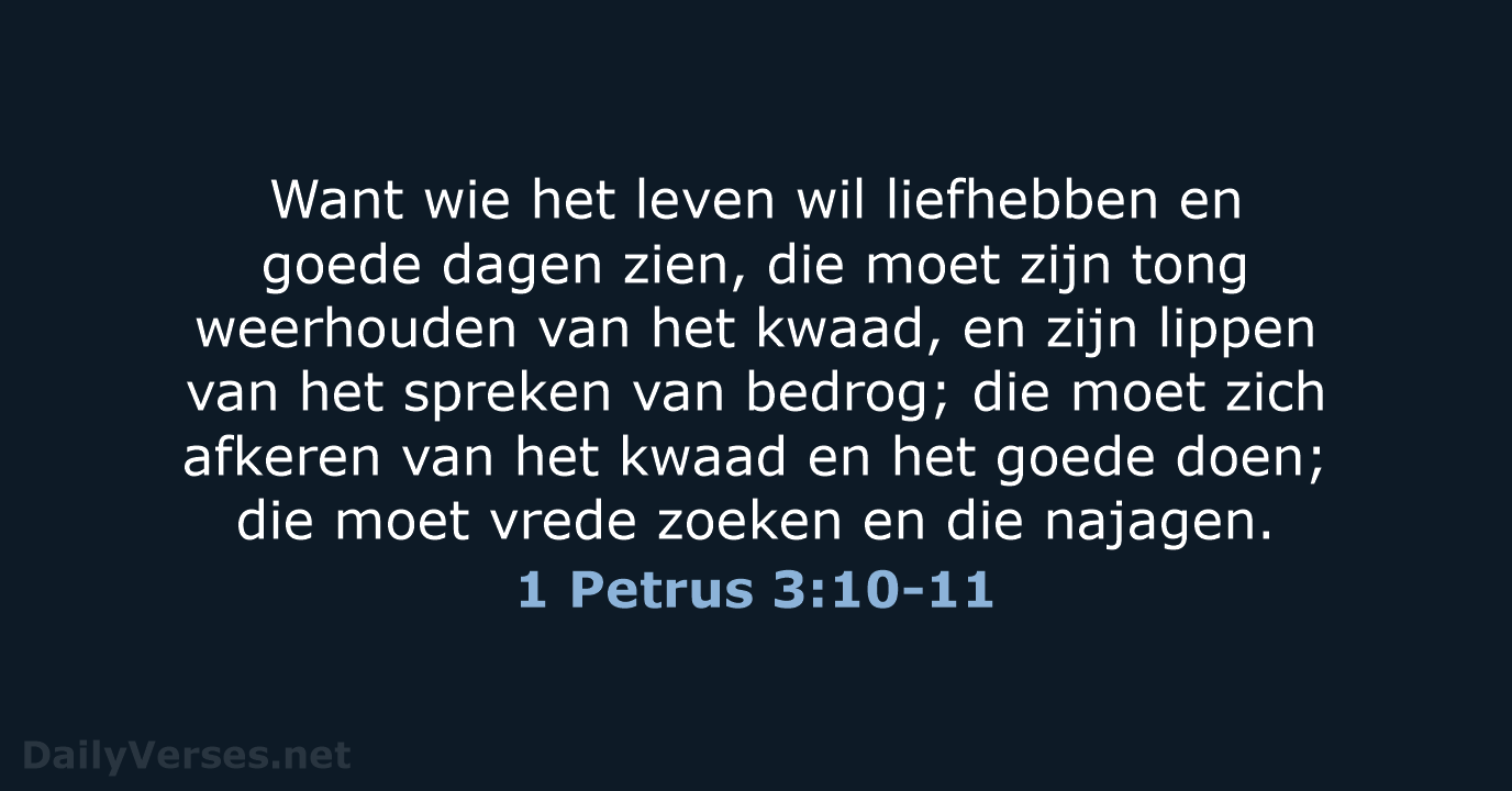 1 Petrus 3:10-11 - HSV