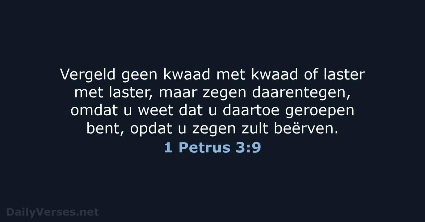 1 Petrus 3:9 - HSV