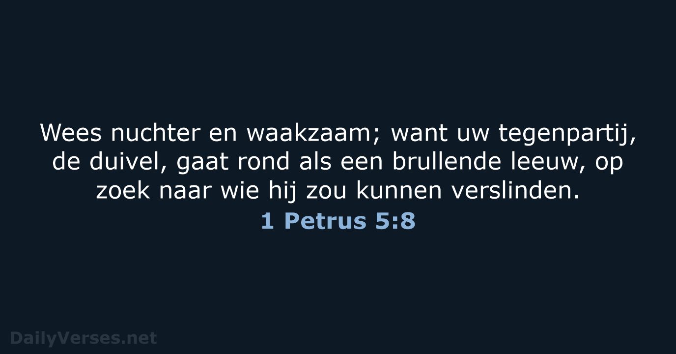 1 Petrus 5:8 - HSV