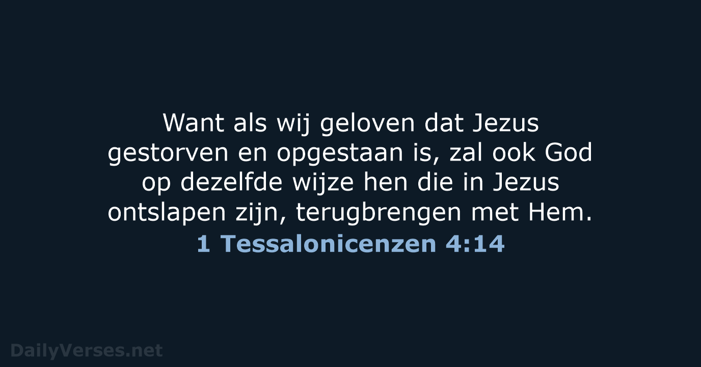 1 Tessalonicenzen 4:14 - HSV