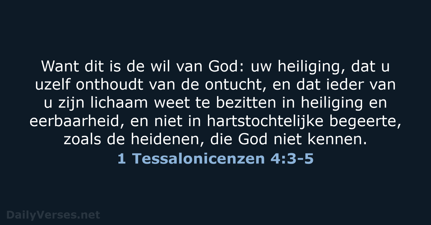 1 Tessalonicenzen 4:3-5 - HSV