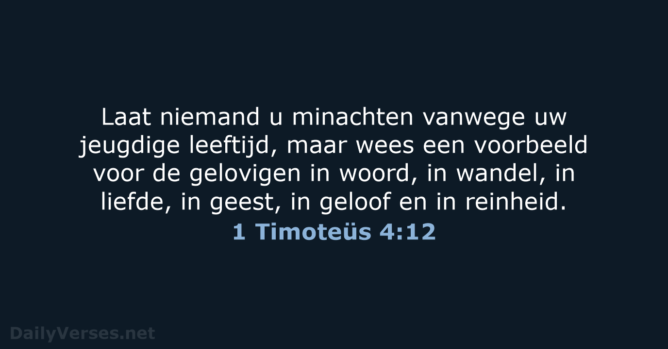 1 Timoteüs 4:12 - HSV