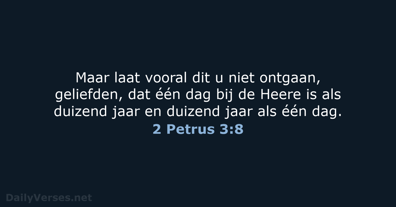 2 Petrus 3:8 - HSV