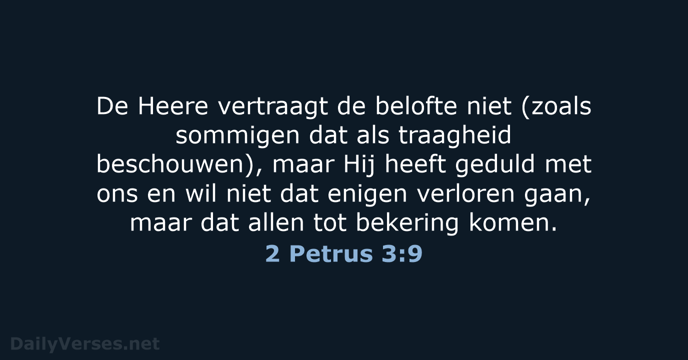2 Petrus 3:9 - HSV