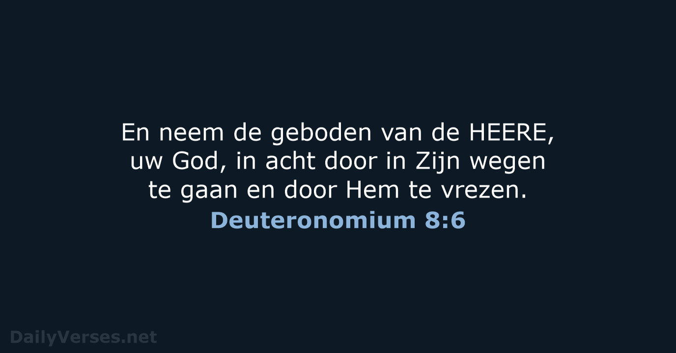 Deuteronomium 8:6 - HSV