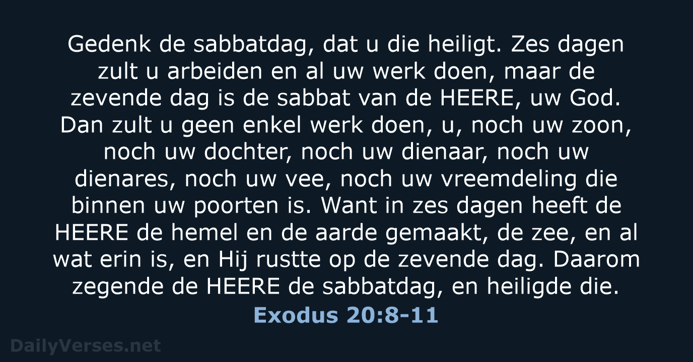 Exodus 20:8-11 - HSV