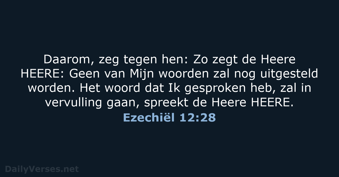 Ezechiël 12:28 - HSV