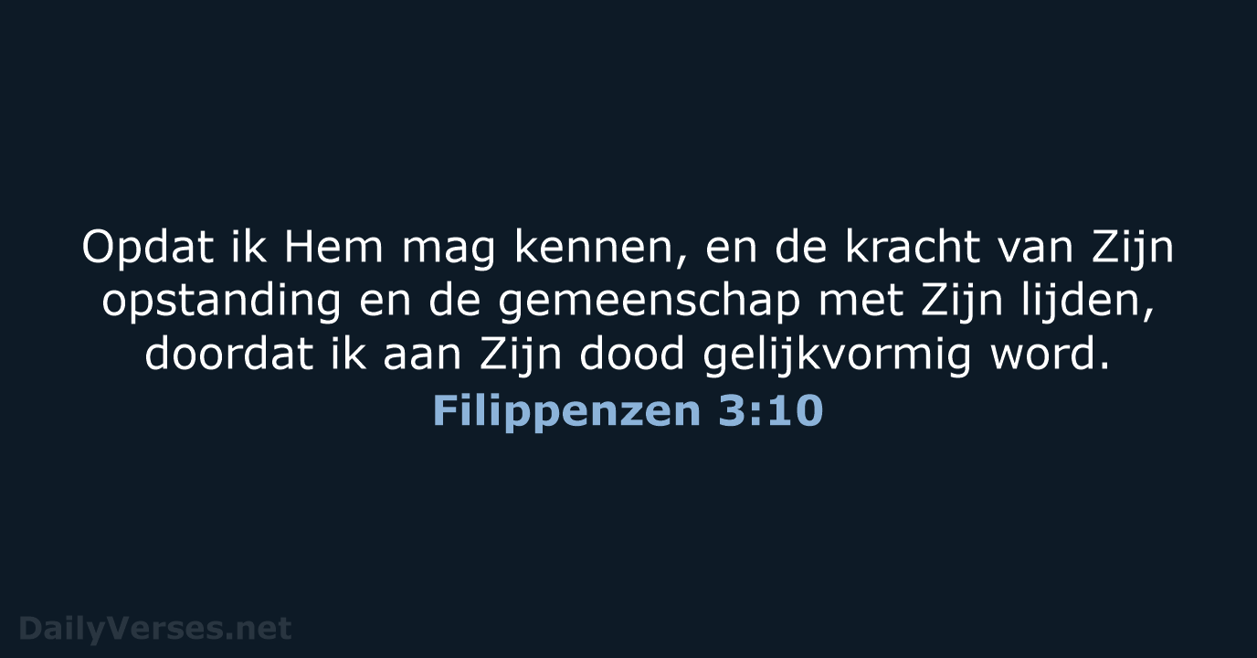 Filippenzen 3:10 - HSV