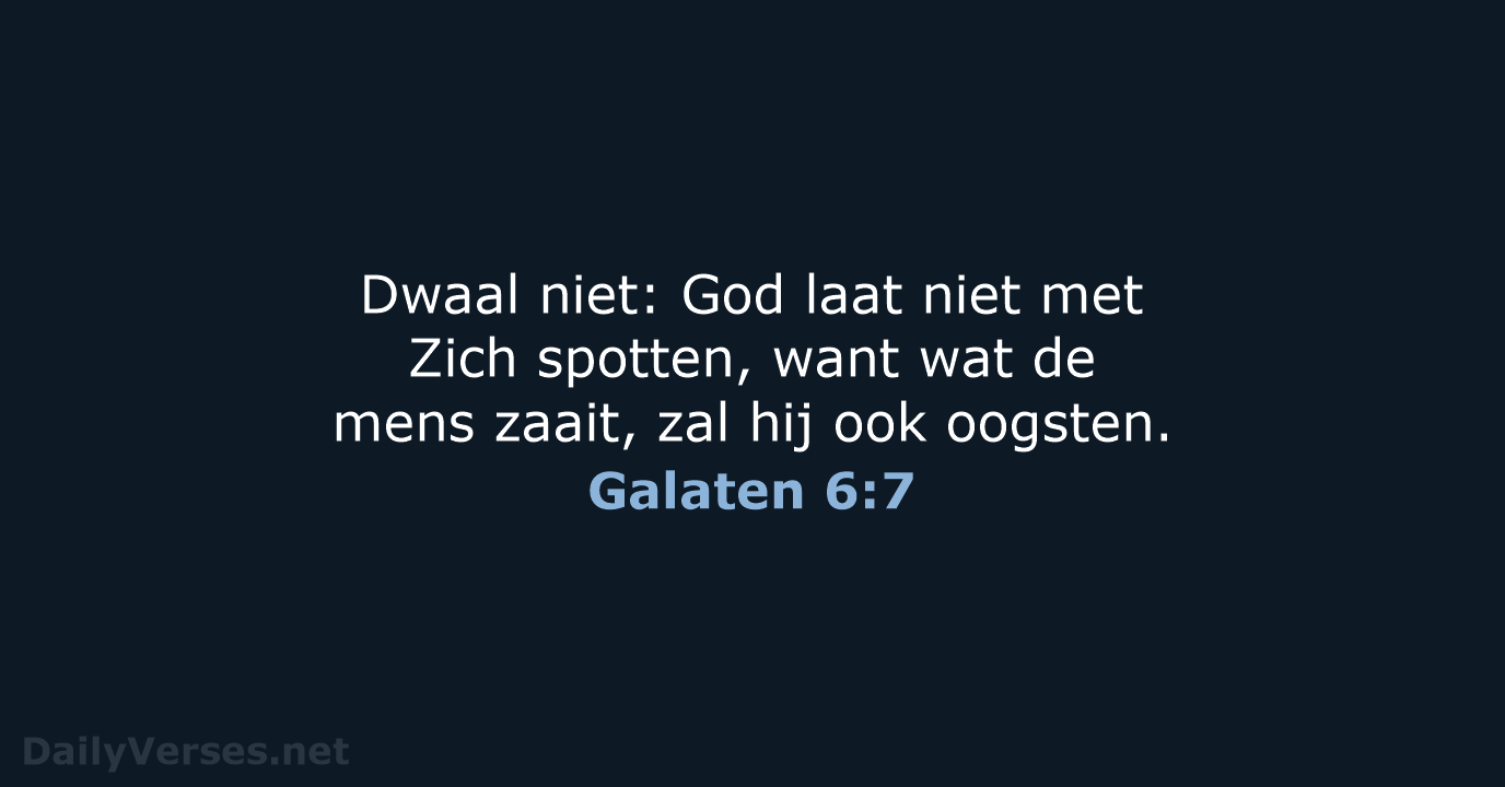 Galaten 6:7 - HSV