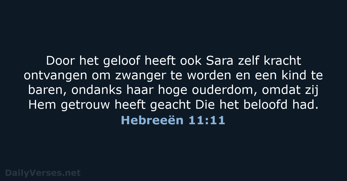 Hebreeën 11:11 - HSV