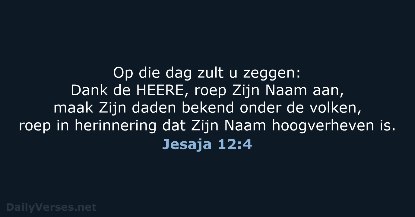 Jesaja 12:4 - HSV
