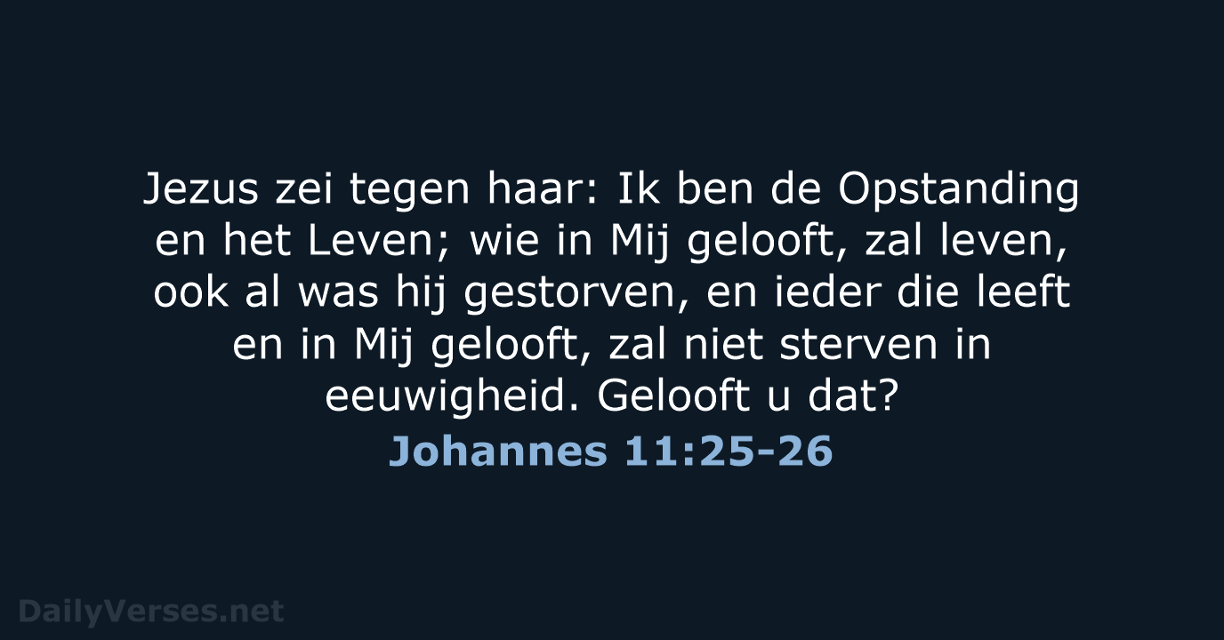 Johannes 11:25-26 - HSV