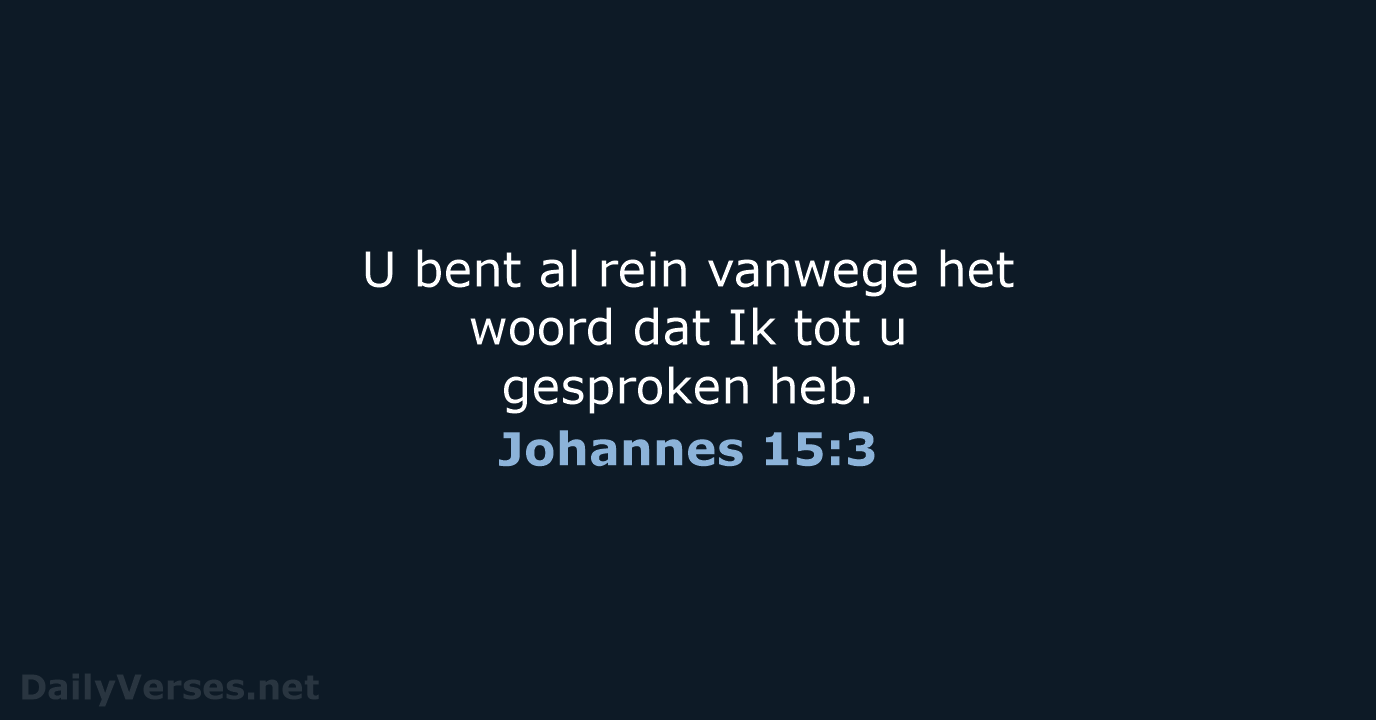 Johannes 15:3 - HSV
