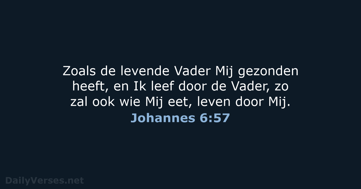 Johannes 6:57 - HSV