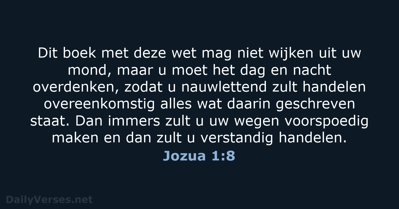 Jozua 1:8 - HSV