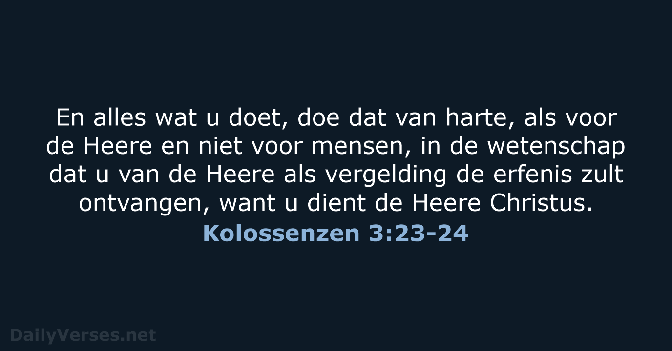 Kolossenzen 3:23-24 - HSV