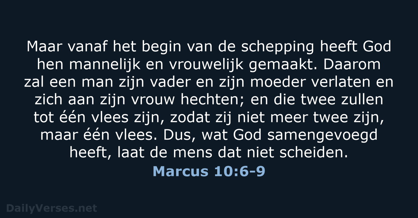 Marcus 10:6-9 - HSV