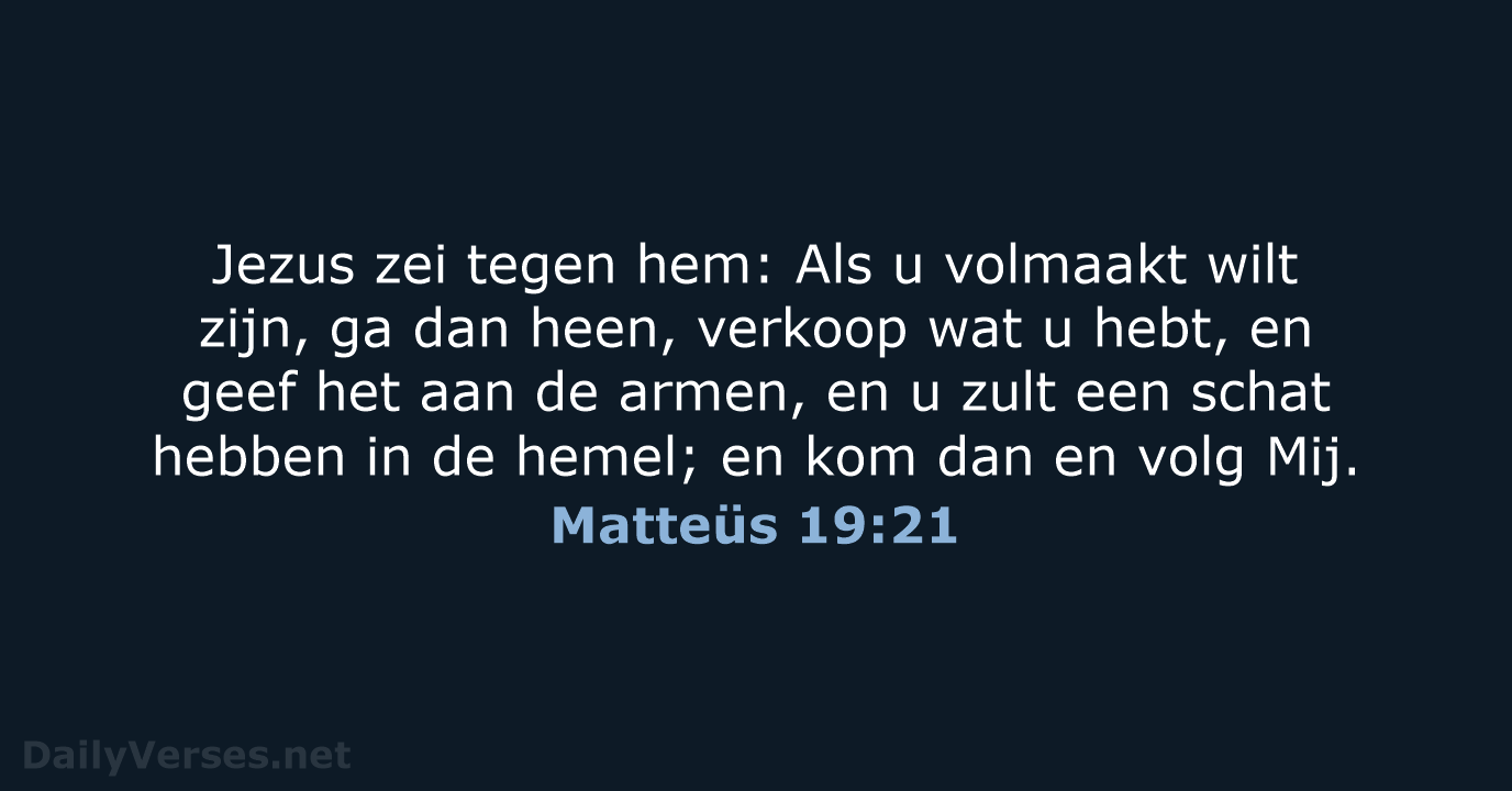 Matteüs 19:21 - HSV