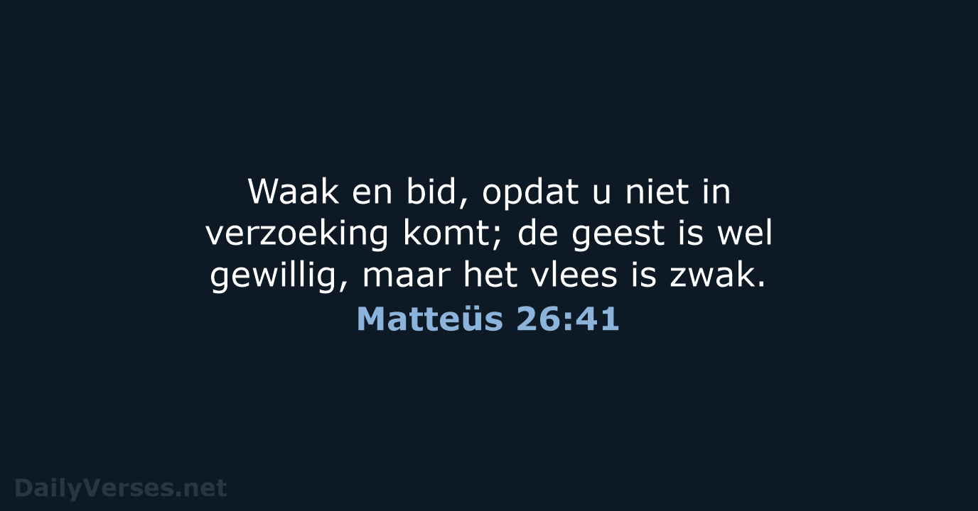 Matteüs 26:41 - HSV