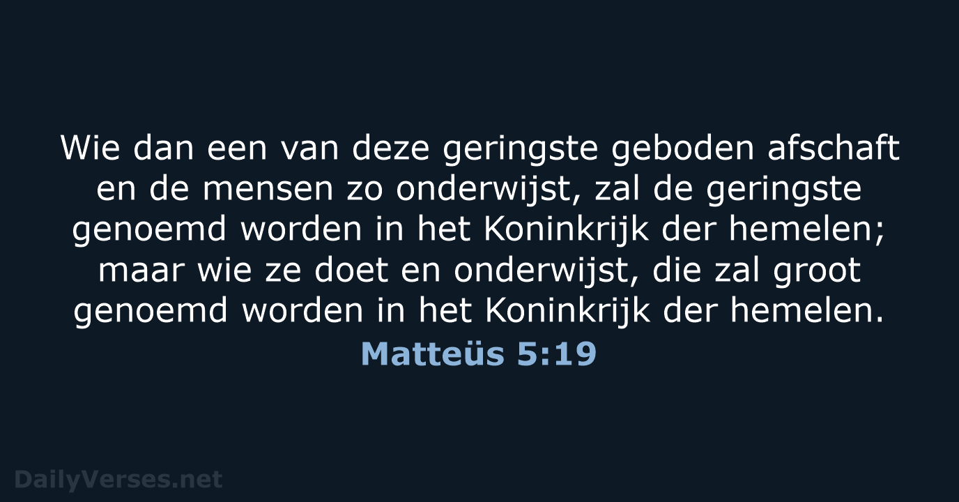Matteüs 5:19 - HSV